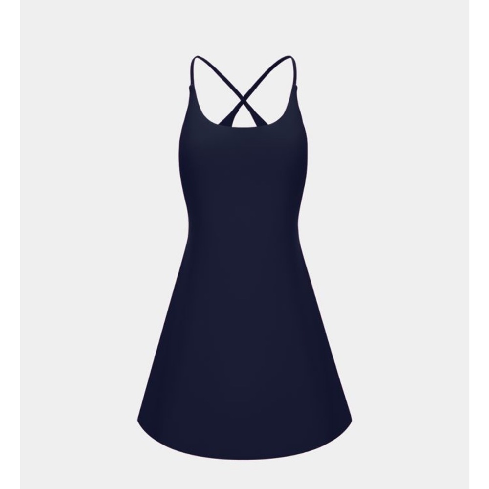 NWT HALARA Softlyzero Backless Active Dress w shorts tennis pickleball Sz S